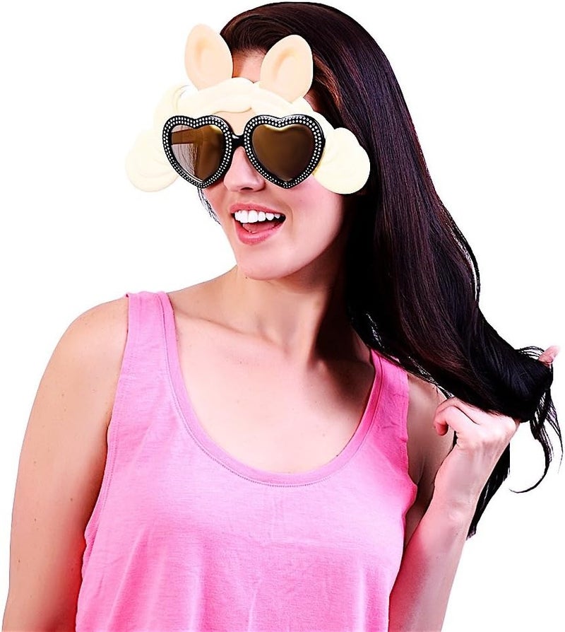 Sun-Staches Official Muppets Sunglasses | Kermit, Miss Piggy or Animal Costume Accessory Mask | UV 400 | One Size Fits Most - Image 3
